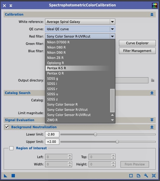 PixInsight Spectrophotometric Color Calibration Telescope Live
